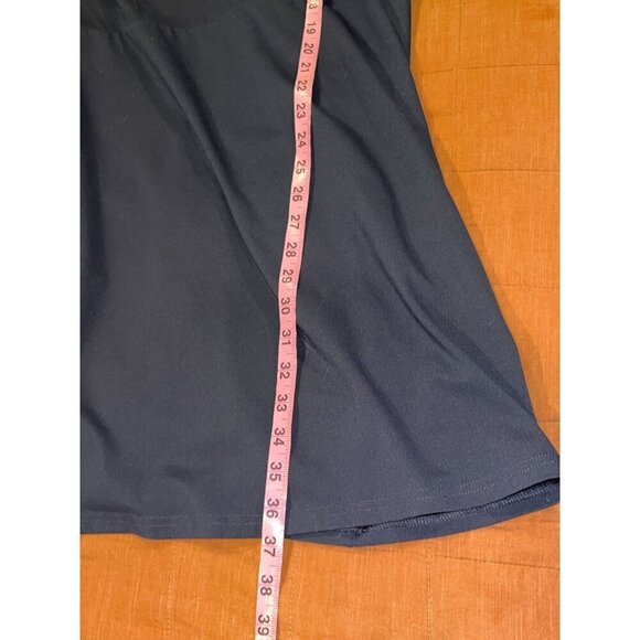 Fabletics Sleeveless Navy Blue Racerback Mini Dress With V-Neckline & Draped Wom - Picture 6 of 10